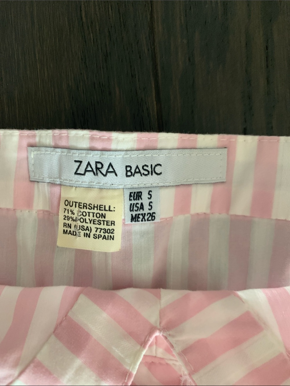 Zara Pink & White Striped Tie-Front Top - Picture 4 of 5